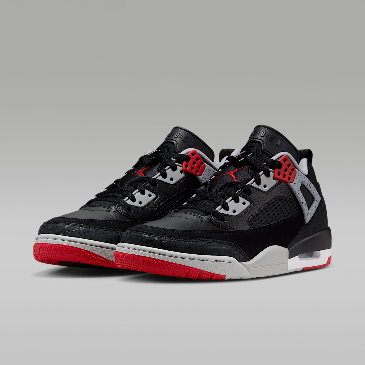 Nike Jordan Spizike Low sneaker Zwart/Wolf Grey/Wit/Gym Red