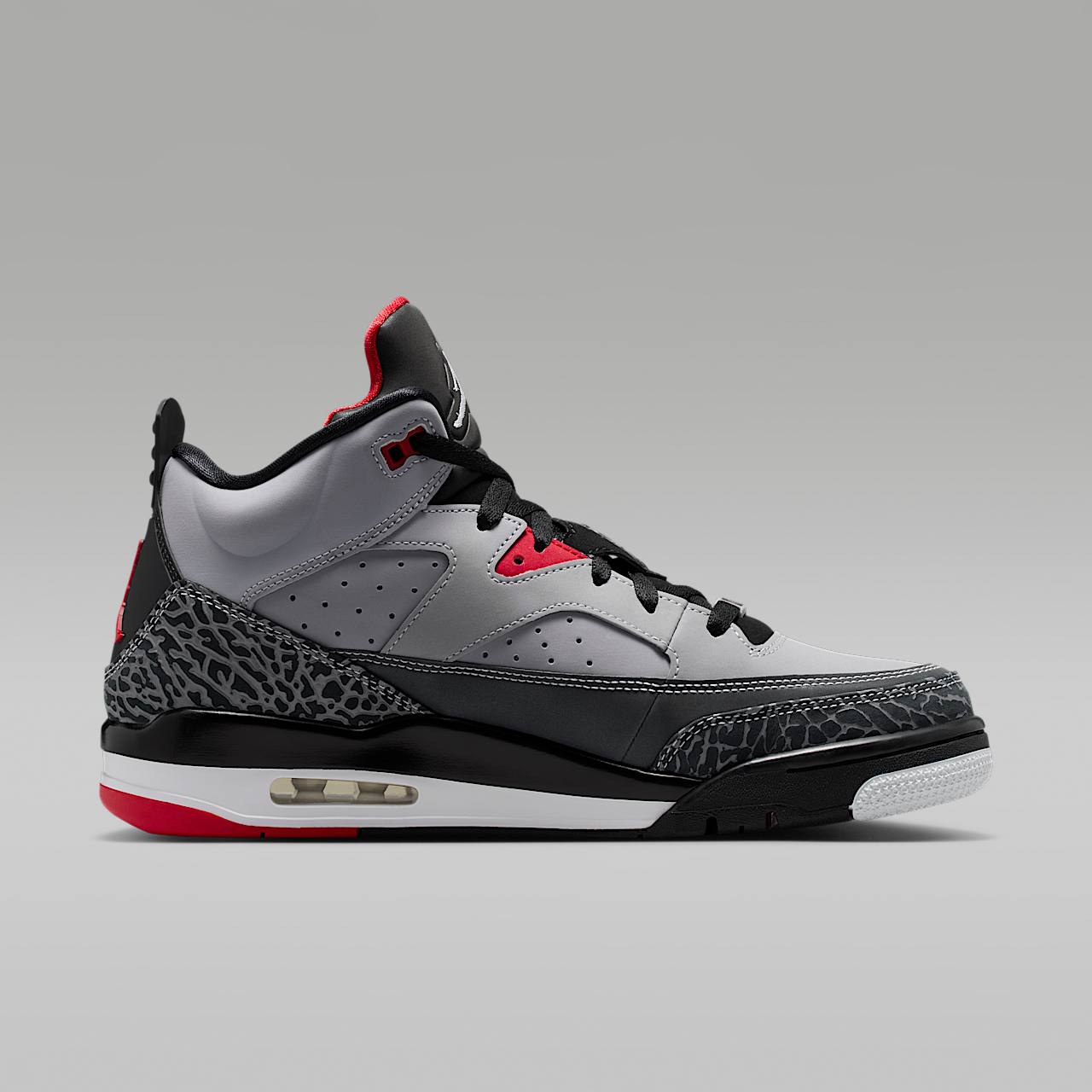 Nike  sneaker Cement Grey/Zwart/Fire Red/Wit