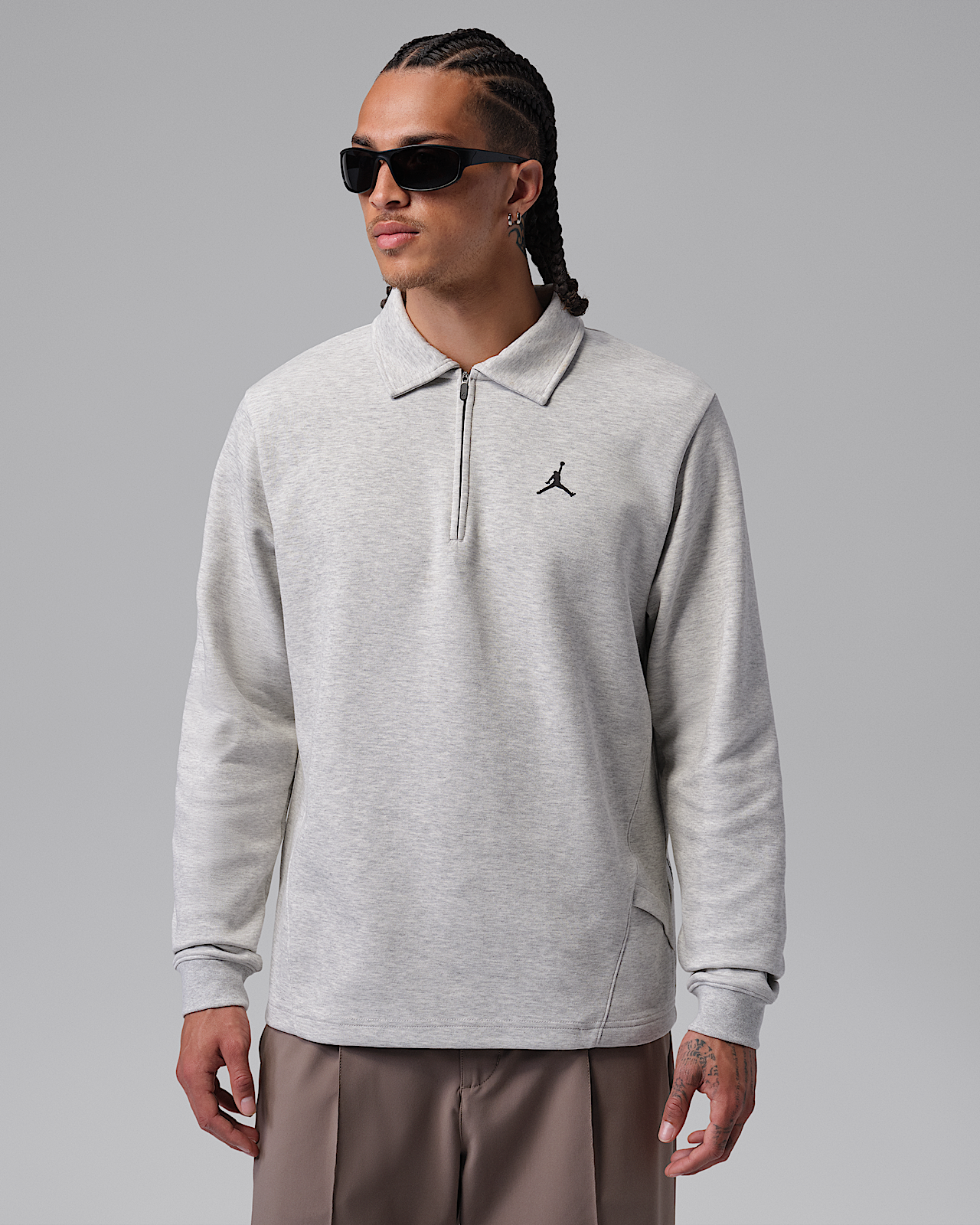 Мужские  Jordan 1/2-Zip Collared Long-Sleeve Golf Top