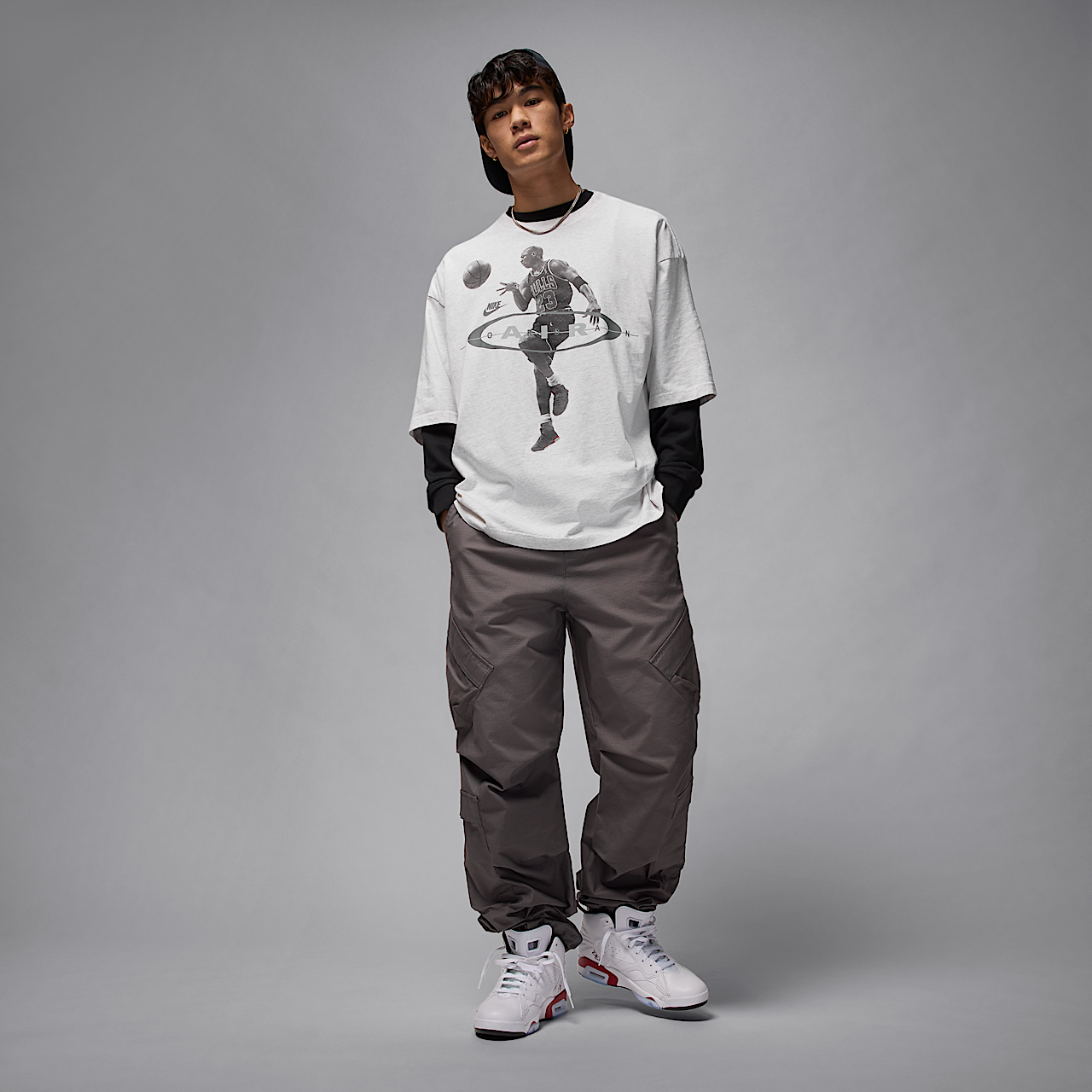 Nike  sneaker Birch Heather/Zwart