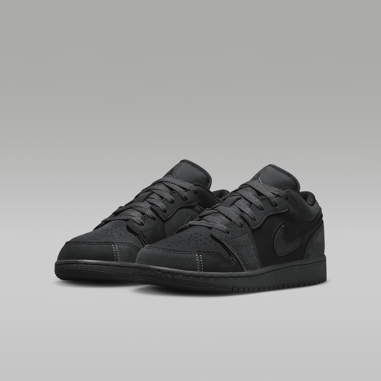 Nike Air Jordan 1 Low sneaker Dark Smoke Grey/Varsity Red/Zwart