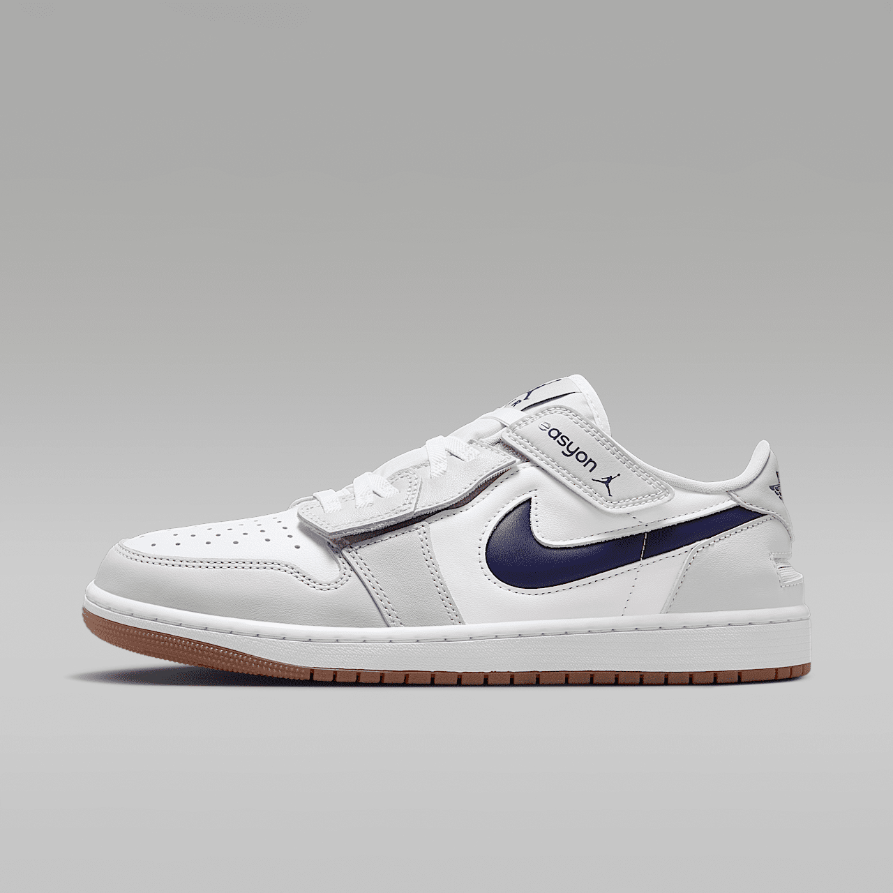 Nike Air Jordan 1 Low sneaker Wit/Neutral Grey/Gum Medium Brown/Midnight Navy