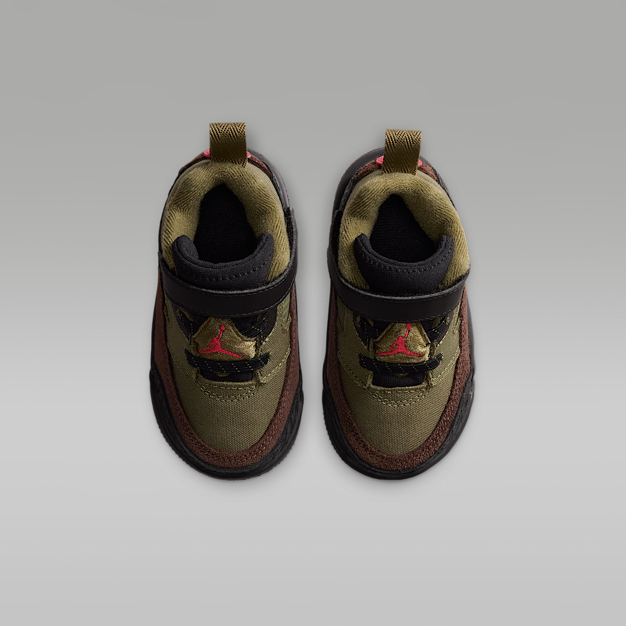 Nike Jordan Spizike Low sneaker Medium Olive/Zwart/Baroque Brown/University Red
