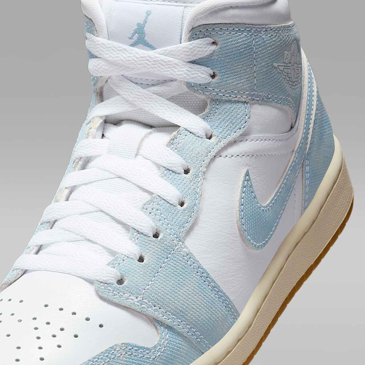 Nike Air Jordan sneaker Wit/Sail/Gum Light Brown/Worn Blue