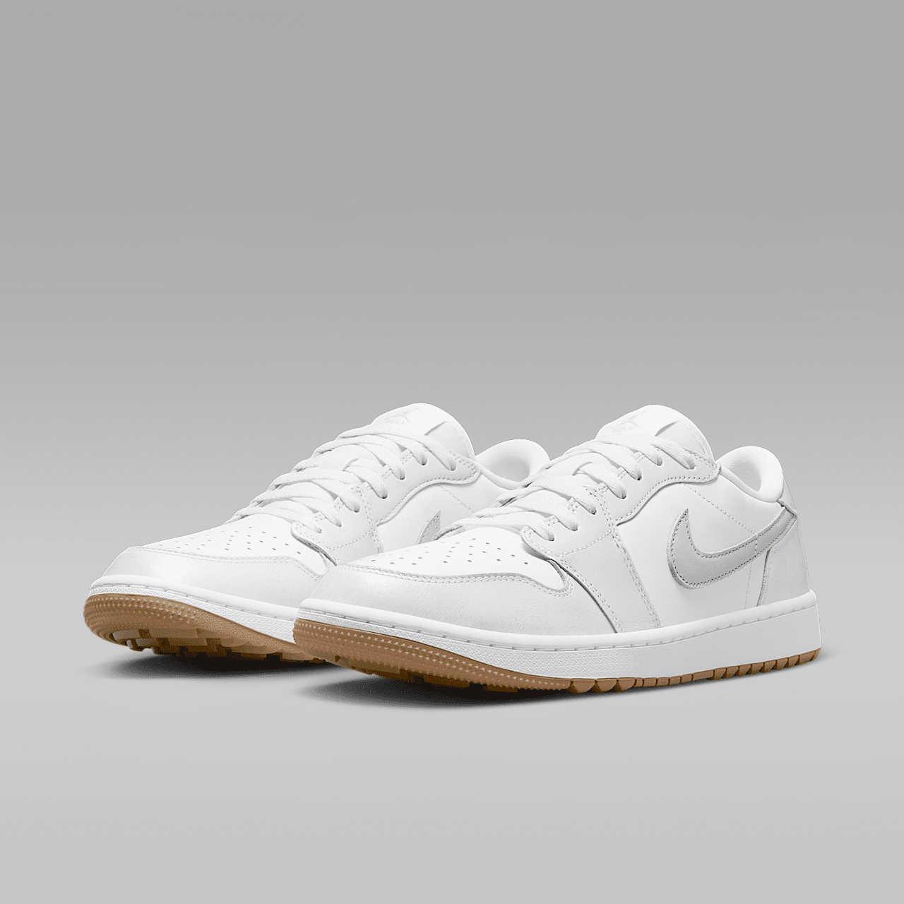 Nike Air Jordan 1 Low sneaker Wit/Gum Medium Brown/Pure Platinum