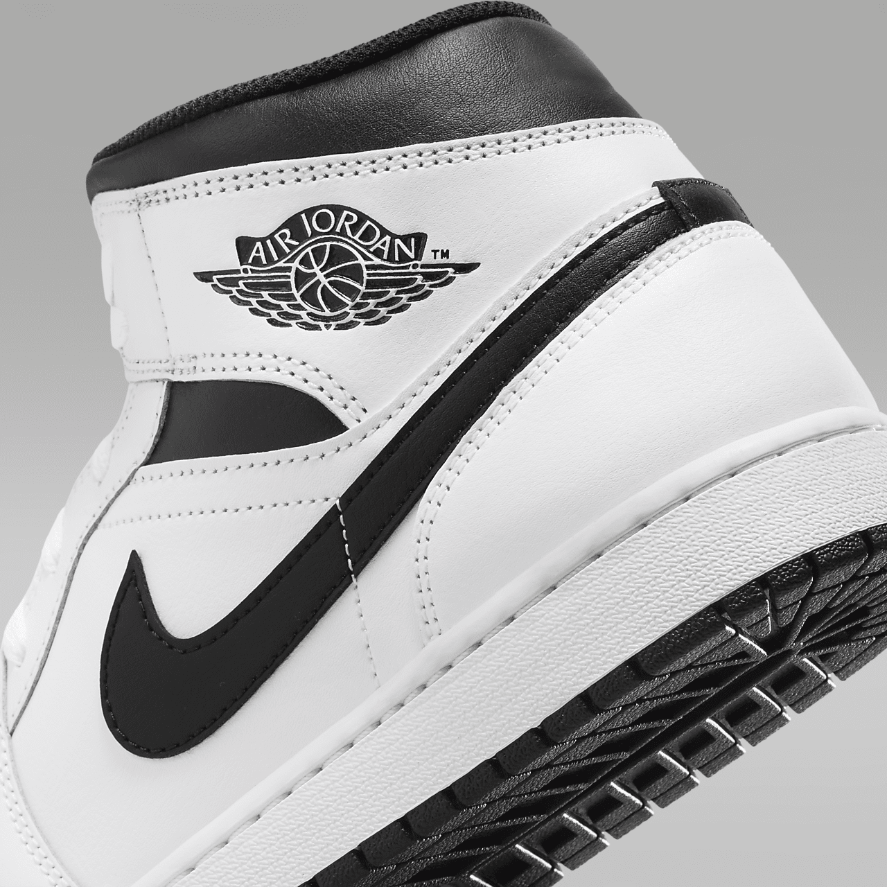 Nike Air Jordan 1 Mid sneaker Wit/Wit/Zwart/Zwart
