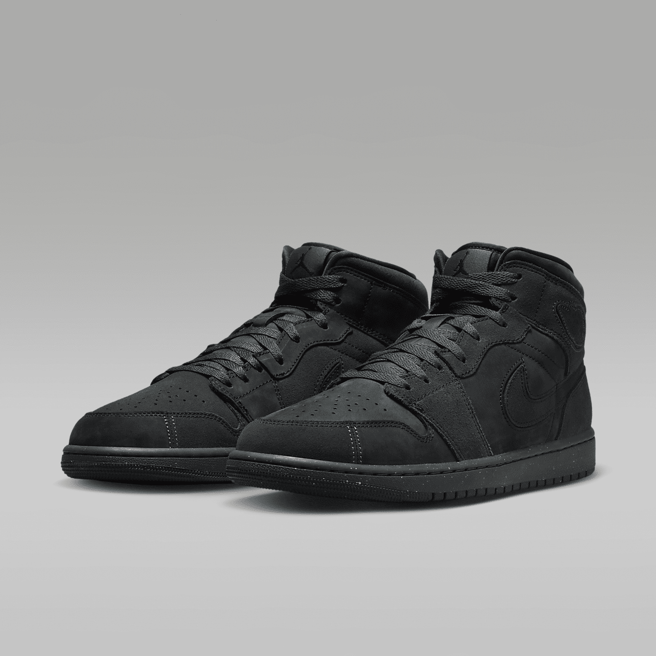 Nike Air Jordan 1 Mid sneaker Dark Smoke Grey/Varsity Red/Zwart