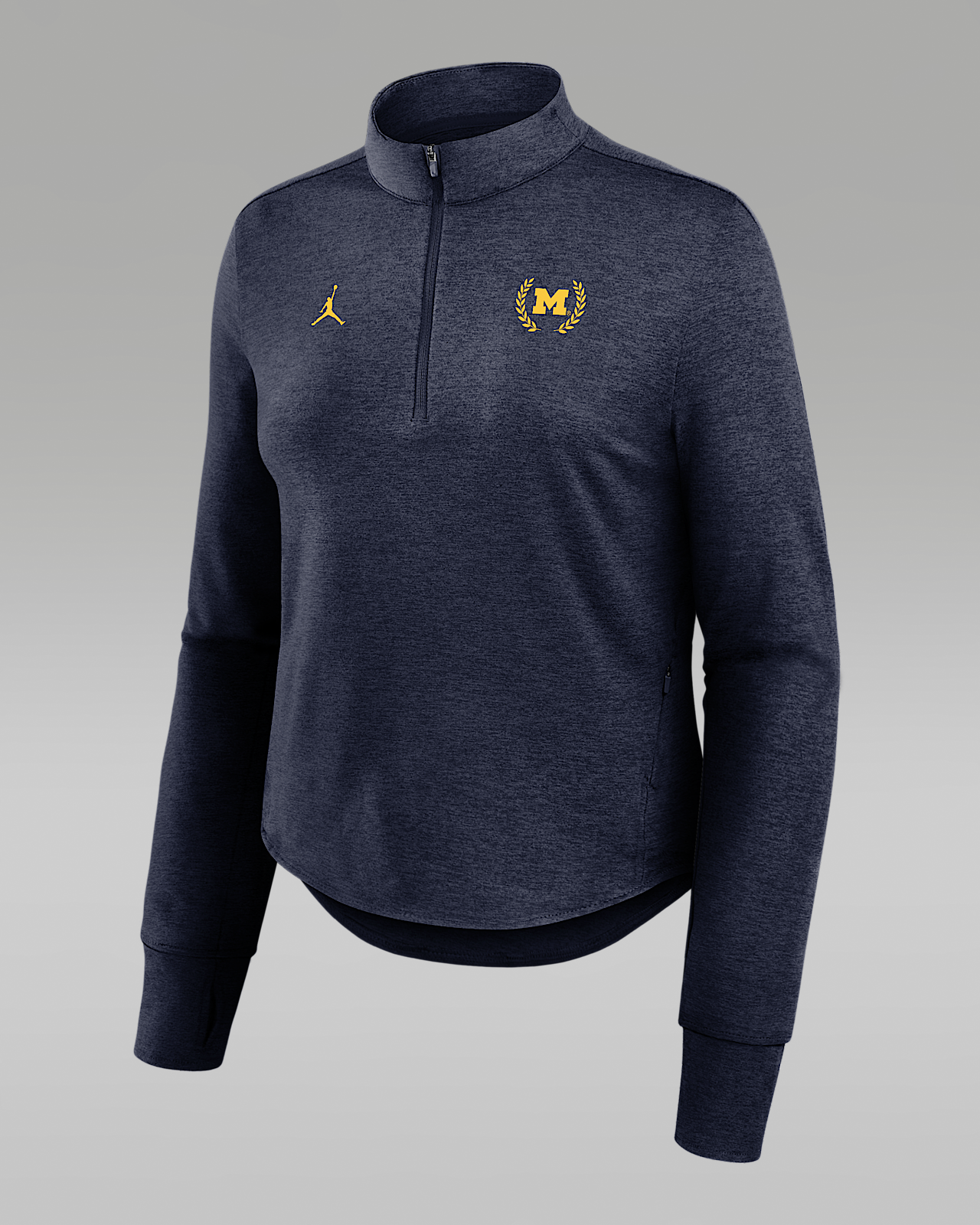 Женские  Michigan Swift Jordan Brand Dri-FIT College Half-Zip Top