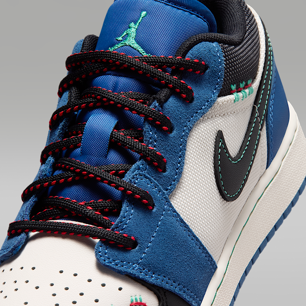 Nike Air Jordan sneaker True Blue/University Red/Kinetic Green/Zwart