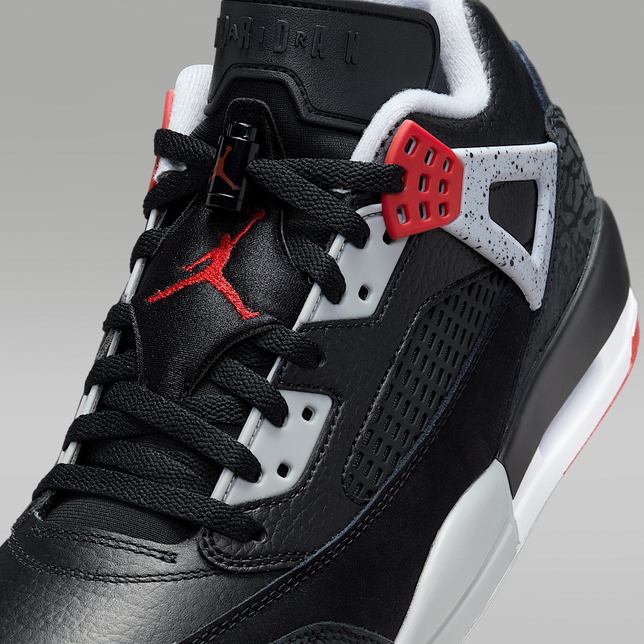 Nike Jordan Spizike Low sneaker Zwart/Wolf Grey/Wit/Gym Red