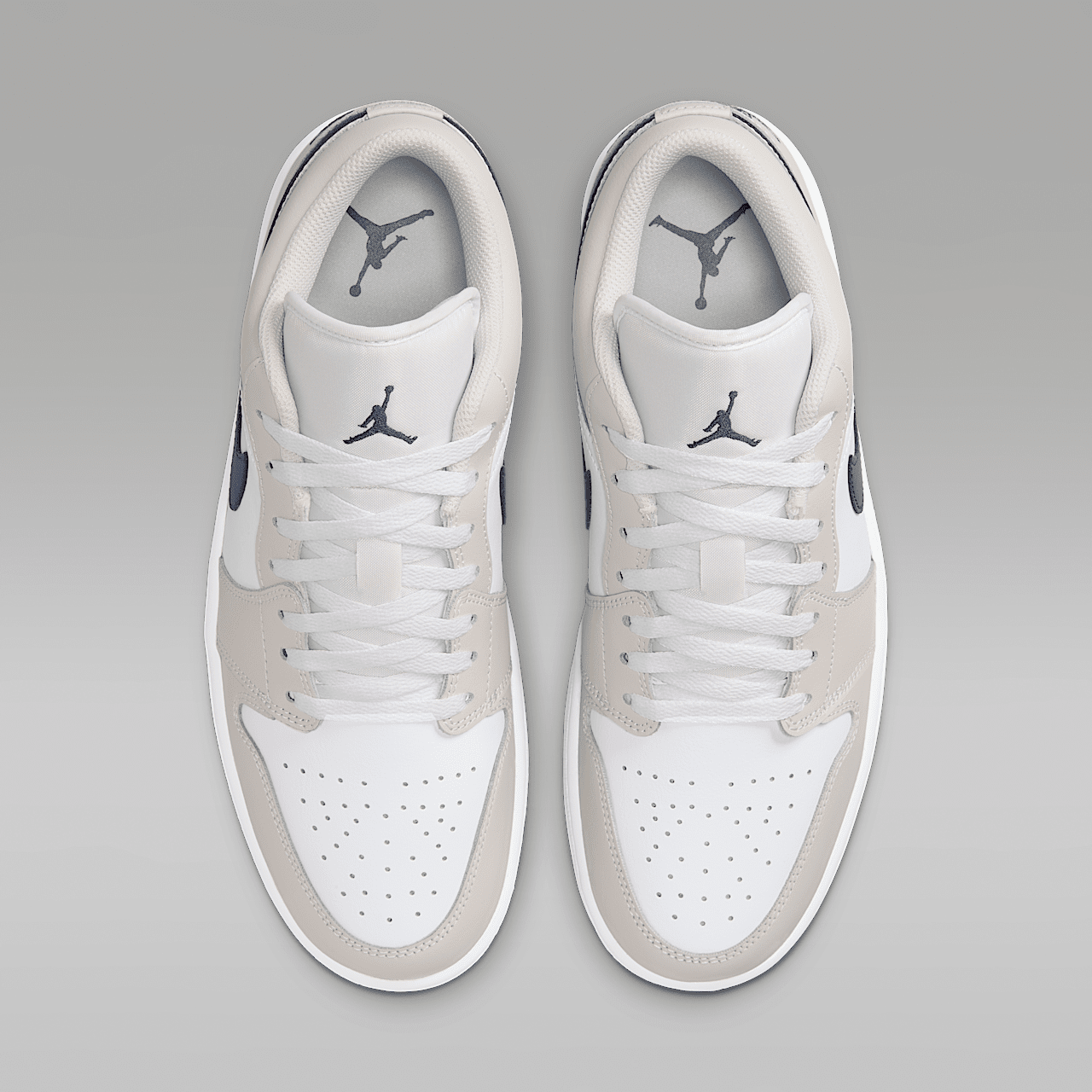 Nike Air Jordan 1 Low sneaker Wit/Neutral Grey/Gum Medium Brown/Midnight Navy