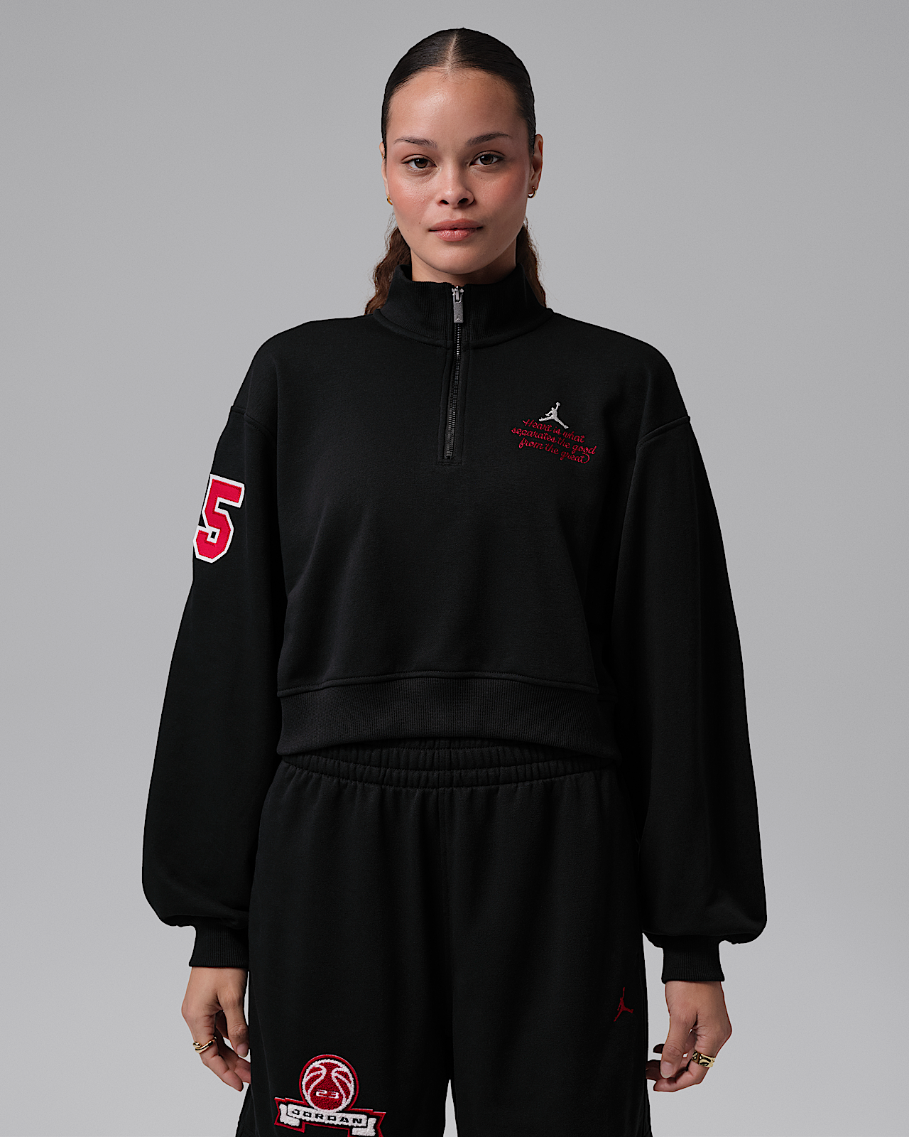 Женские  Jordan Brooklyn Fleece Cropped 1/4-Zip Top