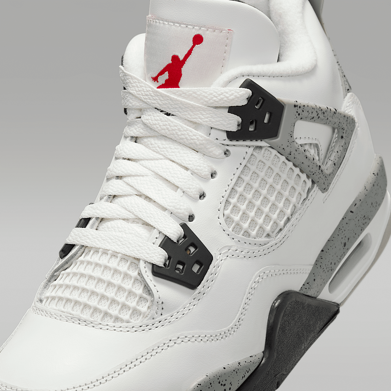Nike Air Jordan sneaker Summit White/Cement Grey/Zwart/Fire Red