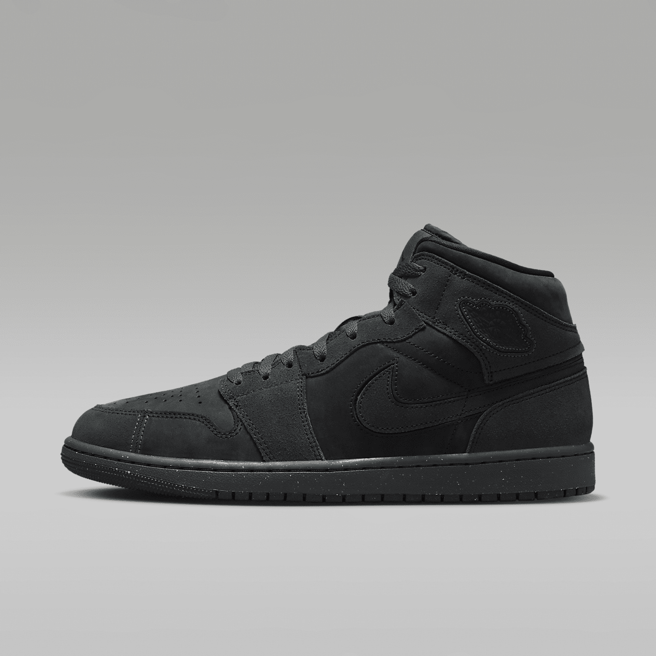 Nike Air Jordan 1 Mid sneaker Dark Smoke Grey/Varsity Red/Zwart