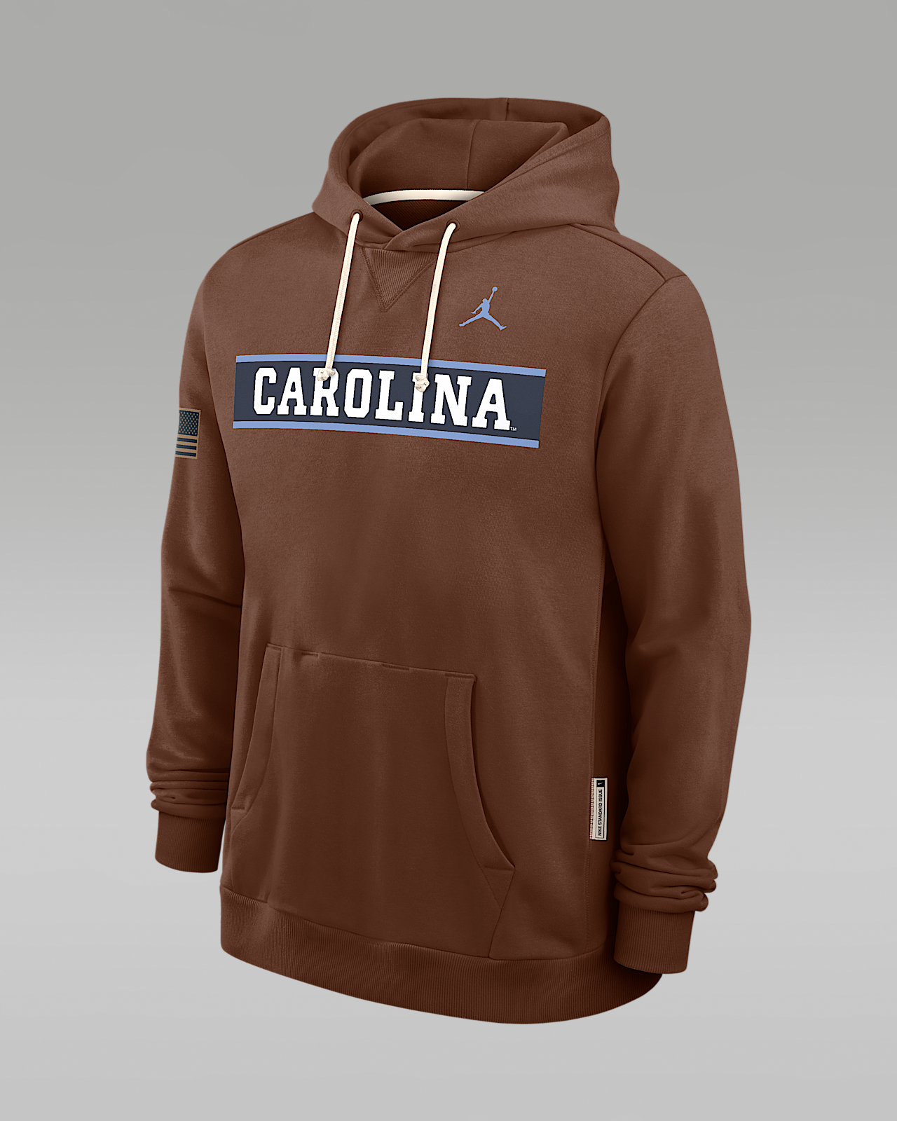 Мужское худи North Carolina 2026 Military Appreciation Standard Issue Jordan Brand Dri-FIT College Pullover Hoodie