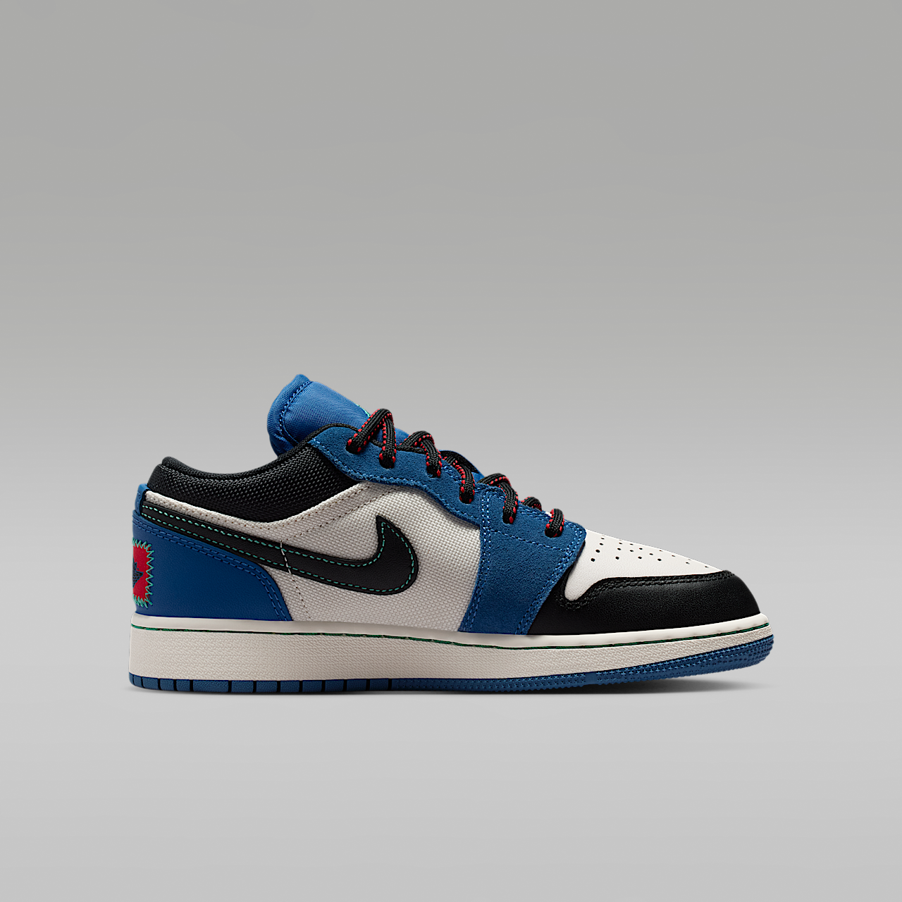 Nike Air Jordan sneaker True Blue/University Red/Kinetic Green/Zwart