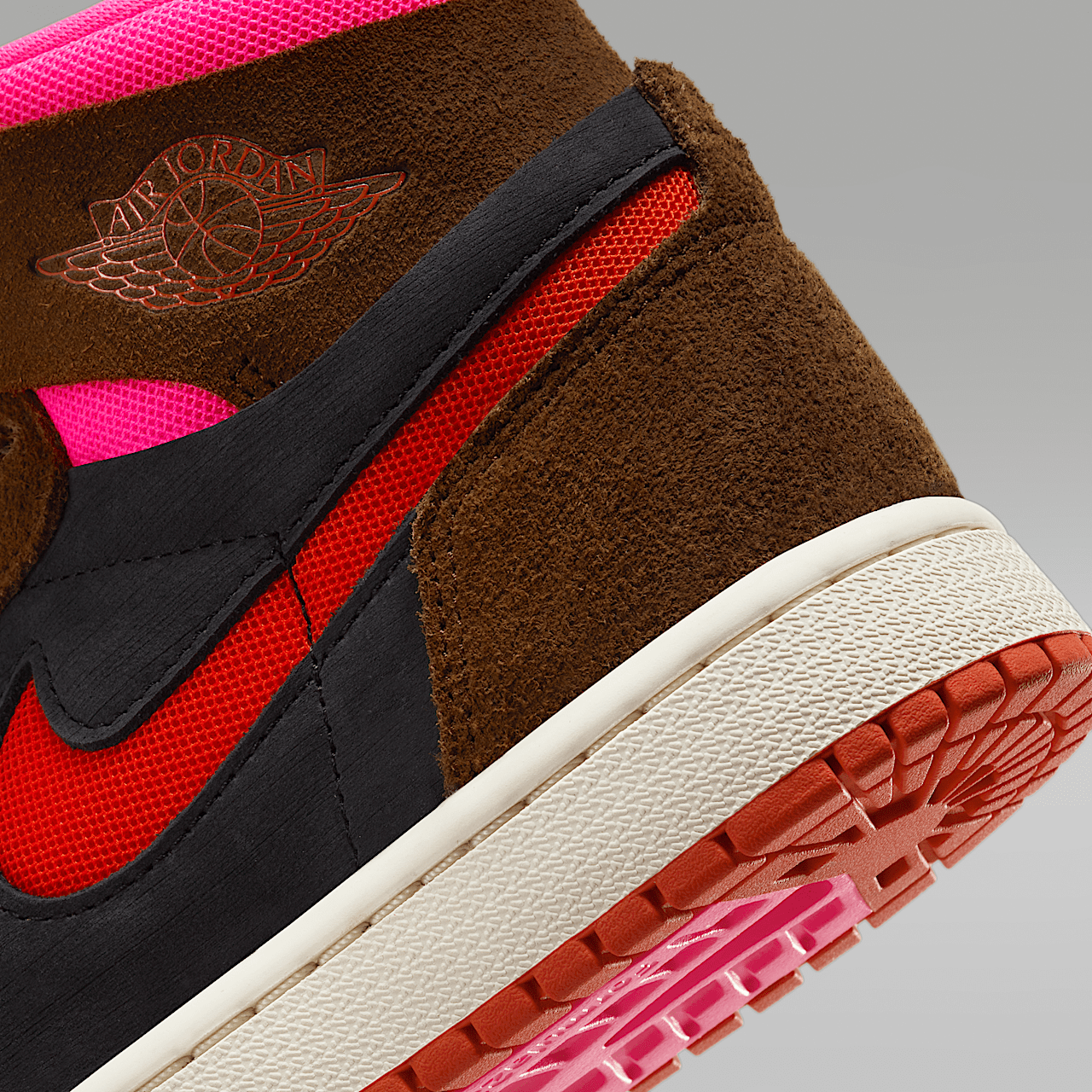 Nike Air Jordan 1 Zoom sneaker Cacao Wow/Zwart/Hyper Pink/Picante Red