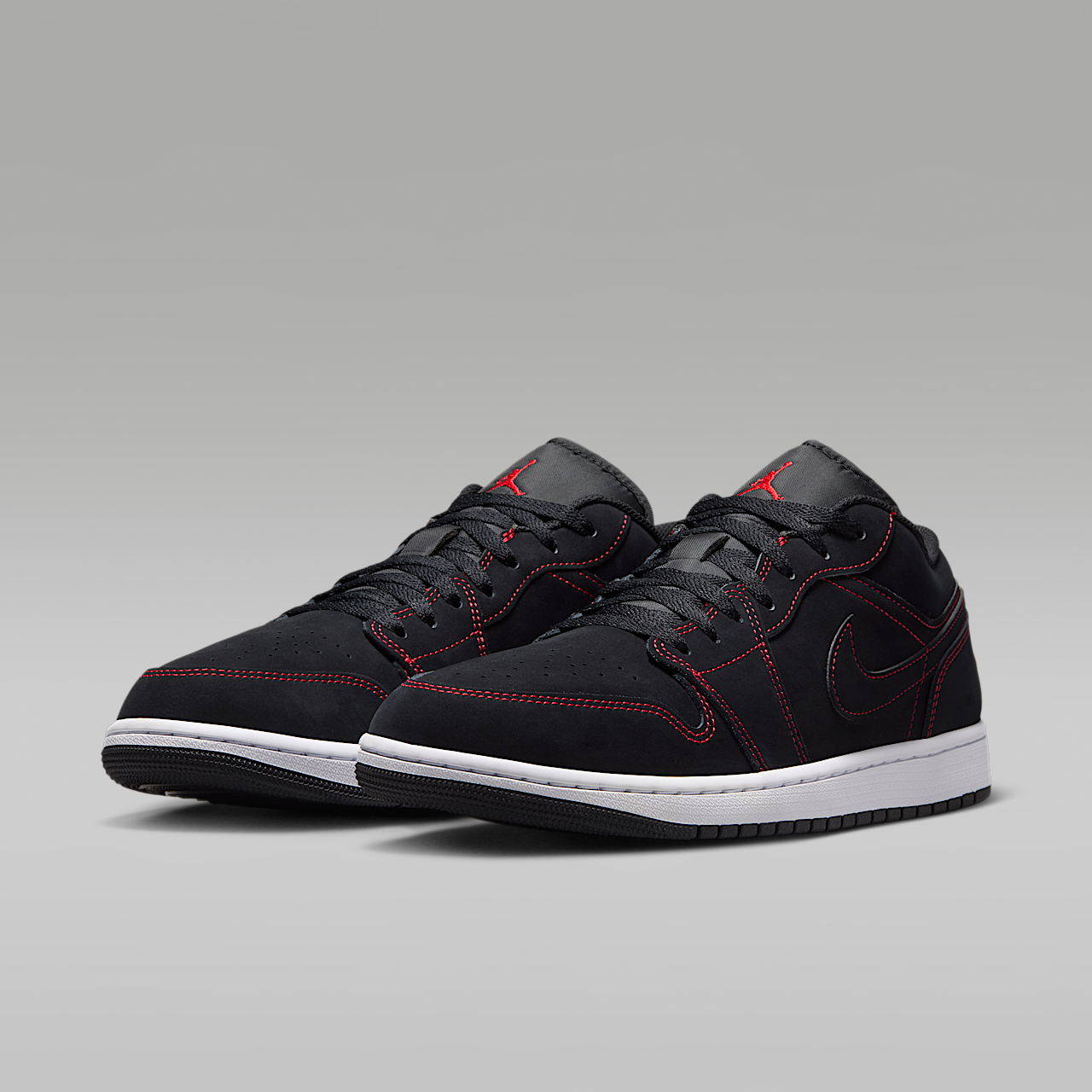 Nike Air Jordan 1 Low sneaker Zwart/Wit/University Red