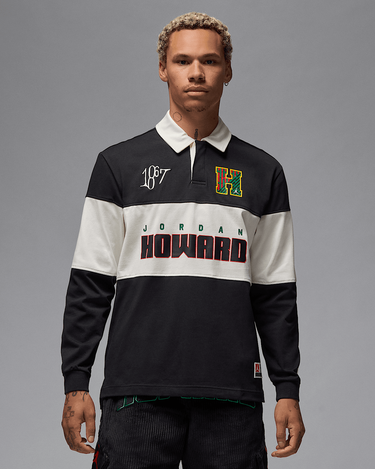 Мужские  Jordan x Howard University Long-Sleeve Rugby Top