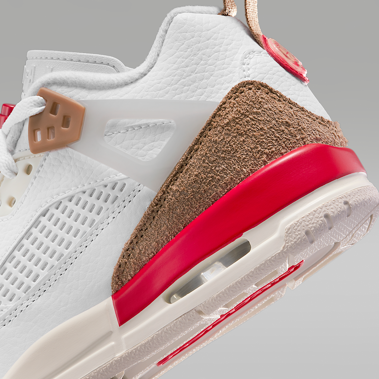 Nike Jordan Spizike Low sneaker Wit/Desert Camo/Sail/Fire Red