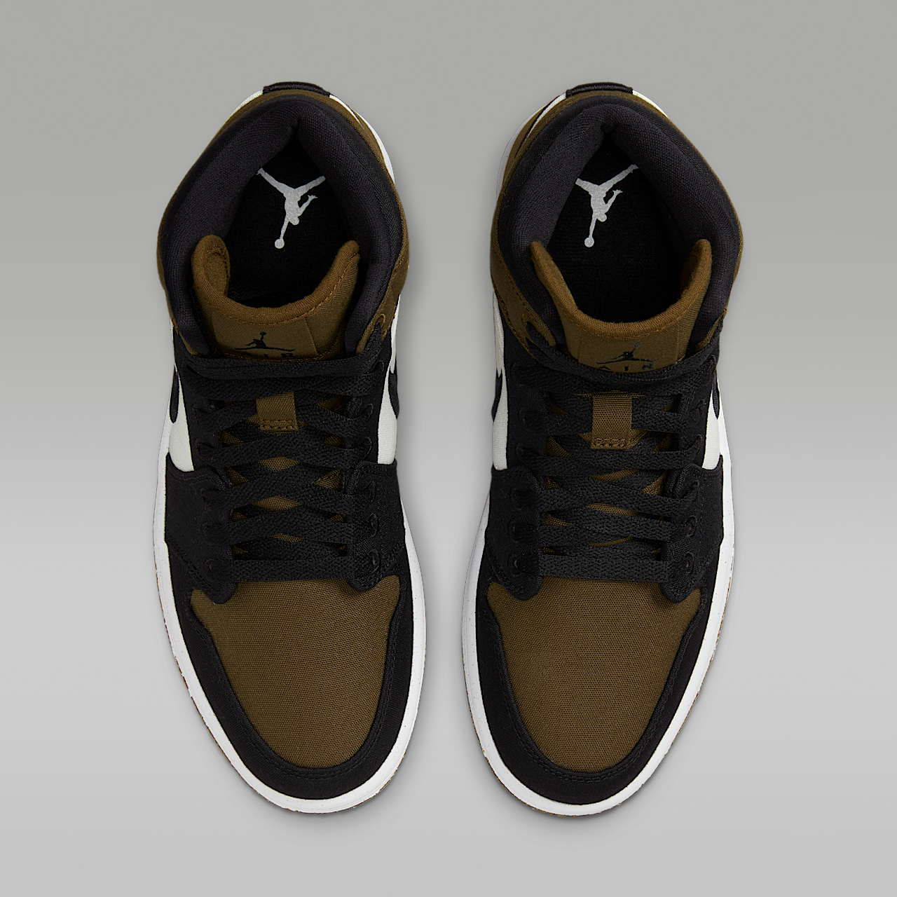 Nike Air Jordan 1 Mid sneaker Light Olive/Sail/Wit/Zwart