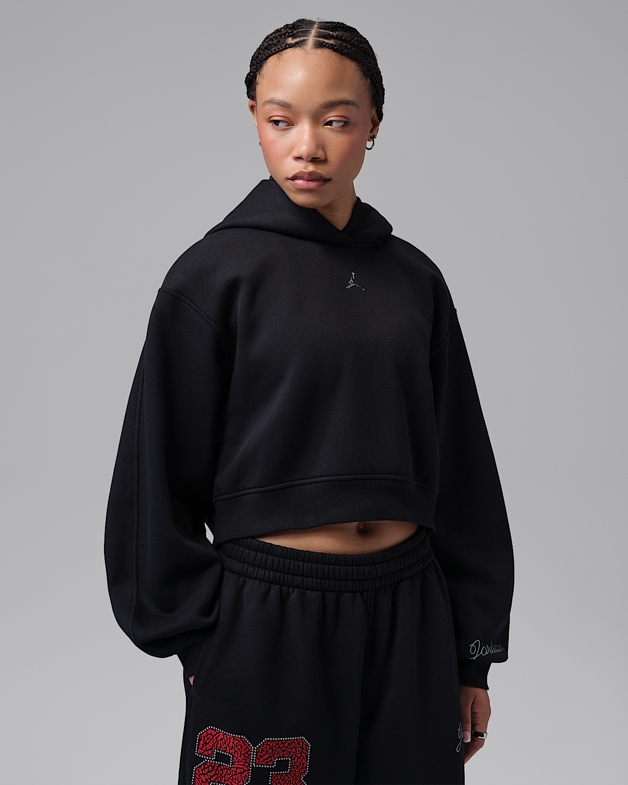 Женское худи Jordan Brooklyn Fleece Cropped Pullover Hoodie
