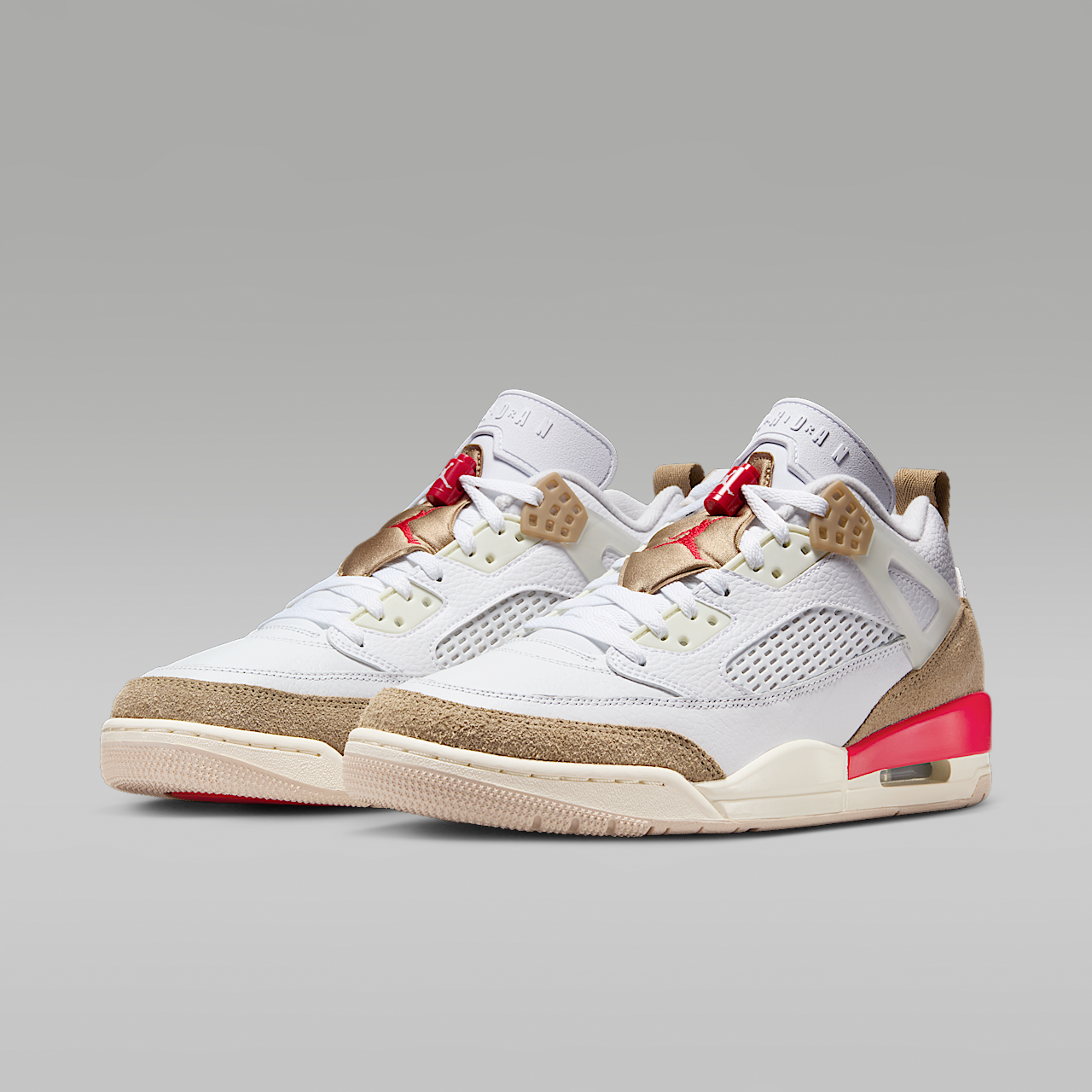 Nike Jordan Spizike Low sneaker Wit/Desert Camo/Sail/Fire Red