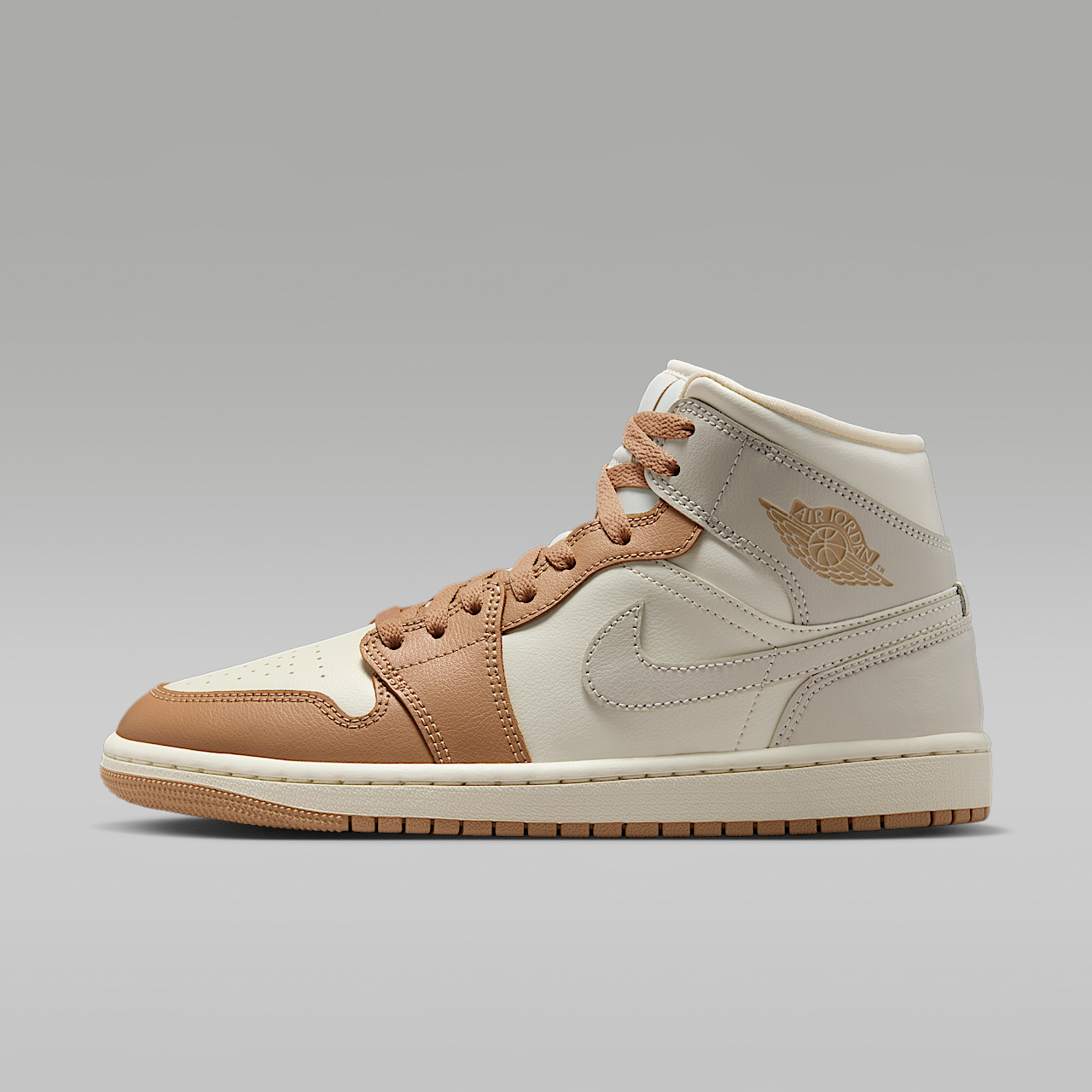 Nike Air Jordan 1 Mid sneaker Pale Ivory/Hemp/Sail/Light Orewood Brown