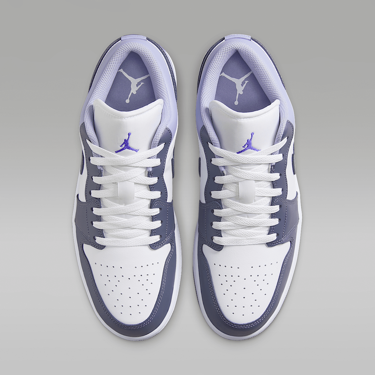 Nike Air Jordan 1 Low sneaker Wit/Dark Blue Grey/Purple Comet/Indigo Haze