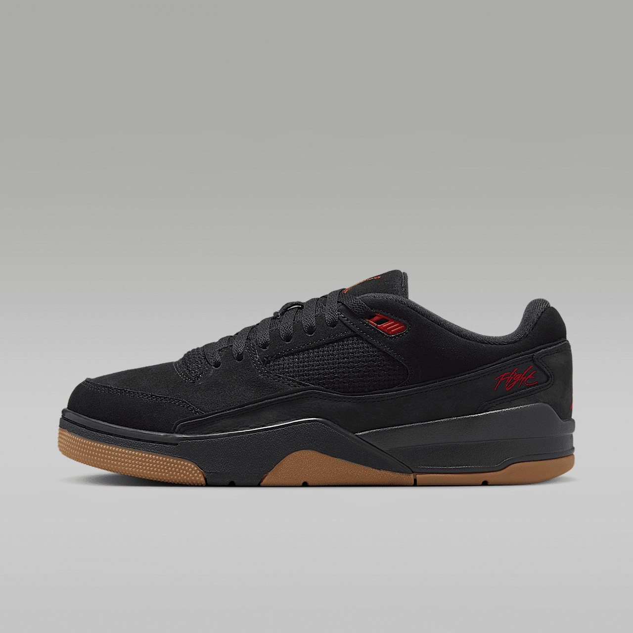 Jordan Flight Court (Black/Gum Medium Brown/Varsity Red)
