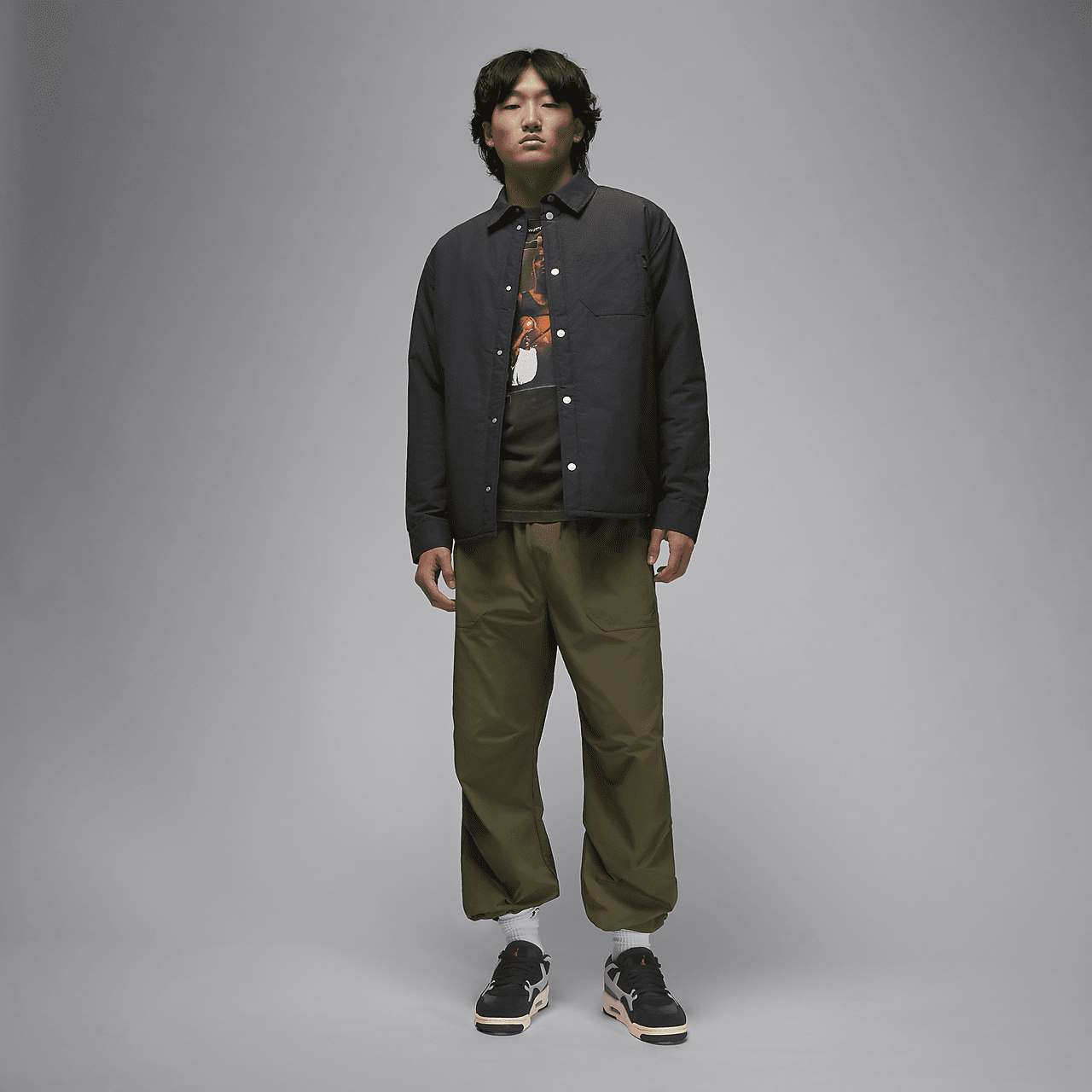 Nike Air Jordan sneaker Zwart/Sail/Coconut Milk/Gym Red