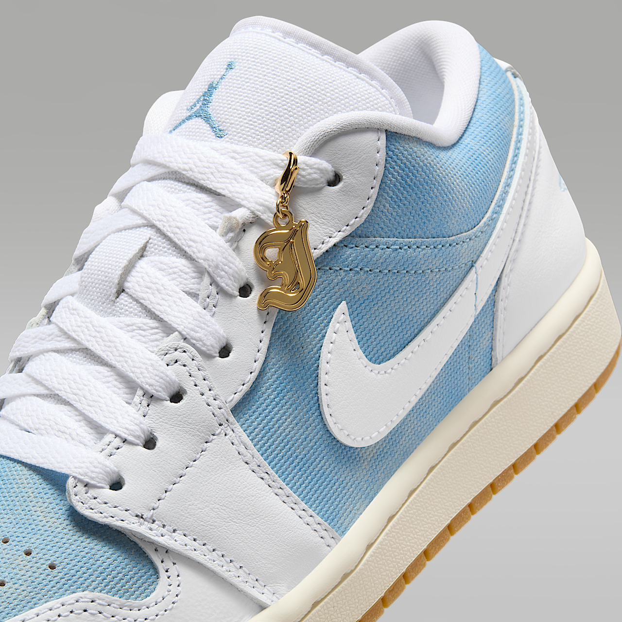 Nike Air Jordan sneaker Worn Blue/Gum Light Brown/Sail/Wit