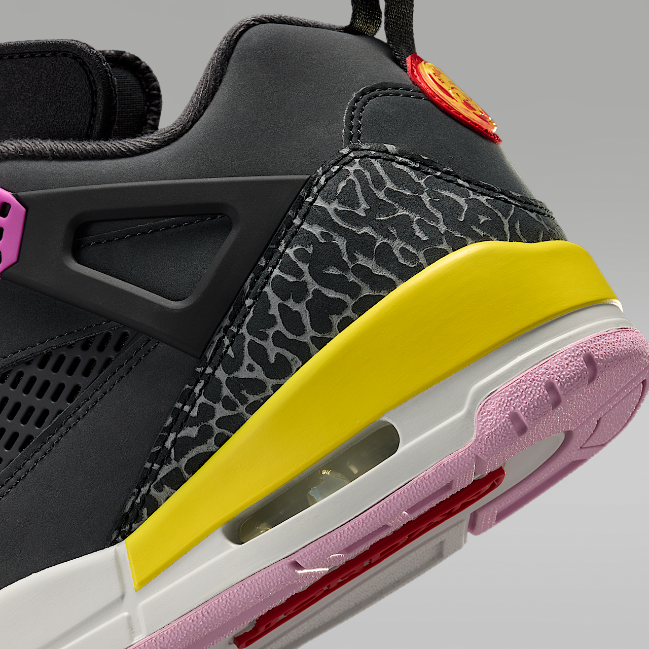 Nike Jordan Spizike Low sneaker Anthracite/Zwart/Wolf Grey/University Red