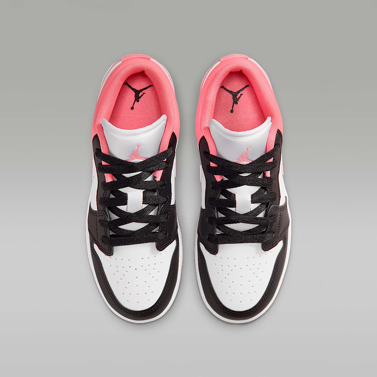 Nike Air Jordan 1 Low sneaker Zwart/Wit/Pink Gaze