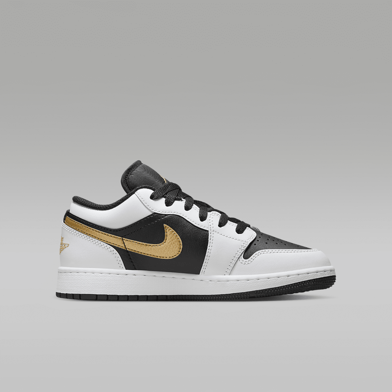 Nike Air Jordan 1 Low sneaker Wit/Zwart/Metallic Gold
