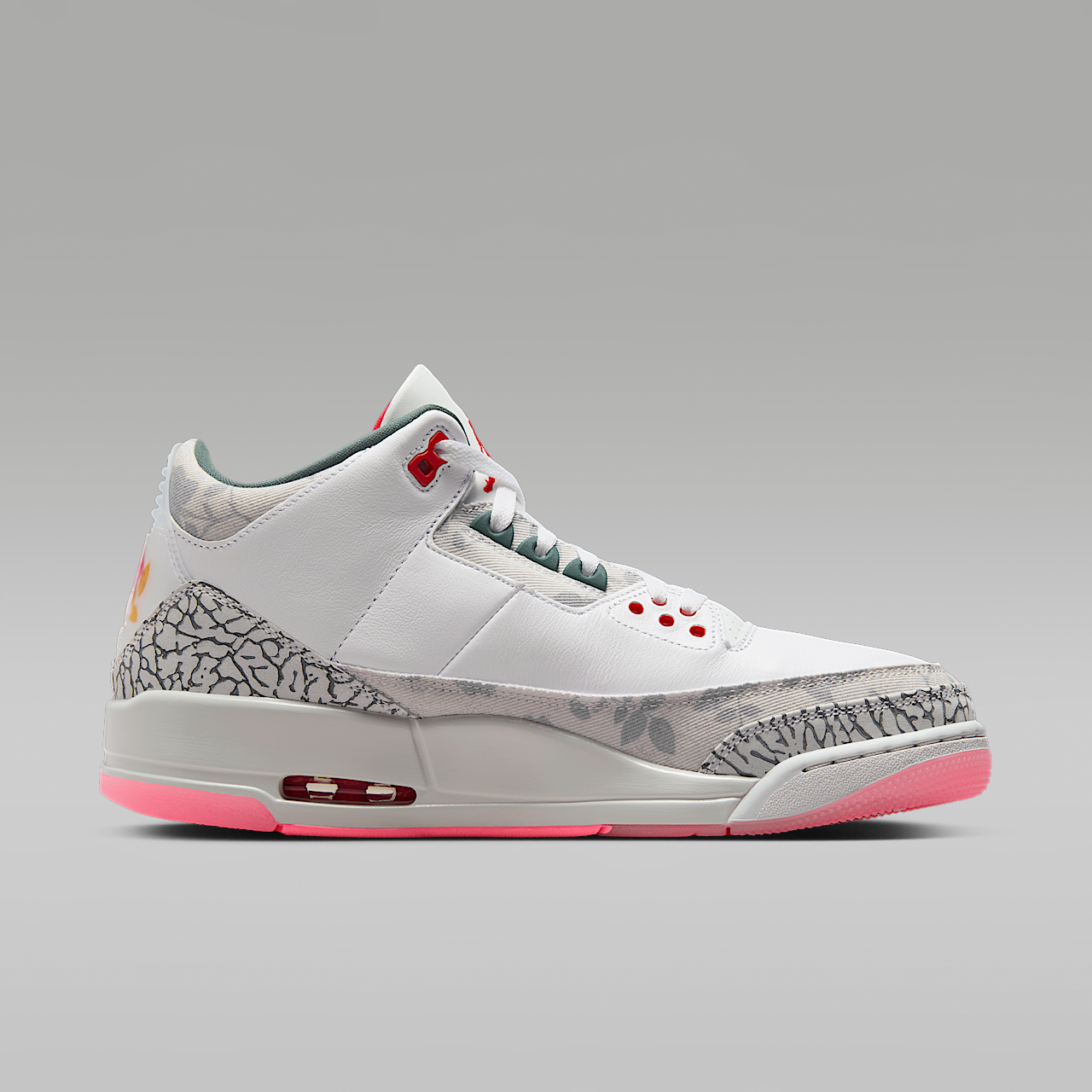 Nike Air Jordan sneaker Wit/Off White/Vintage Green/Fire Red