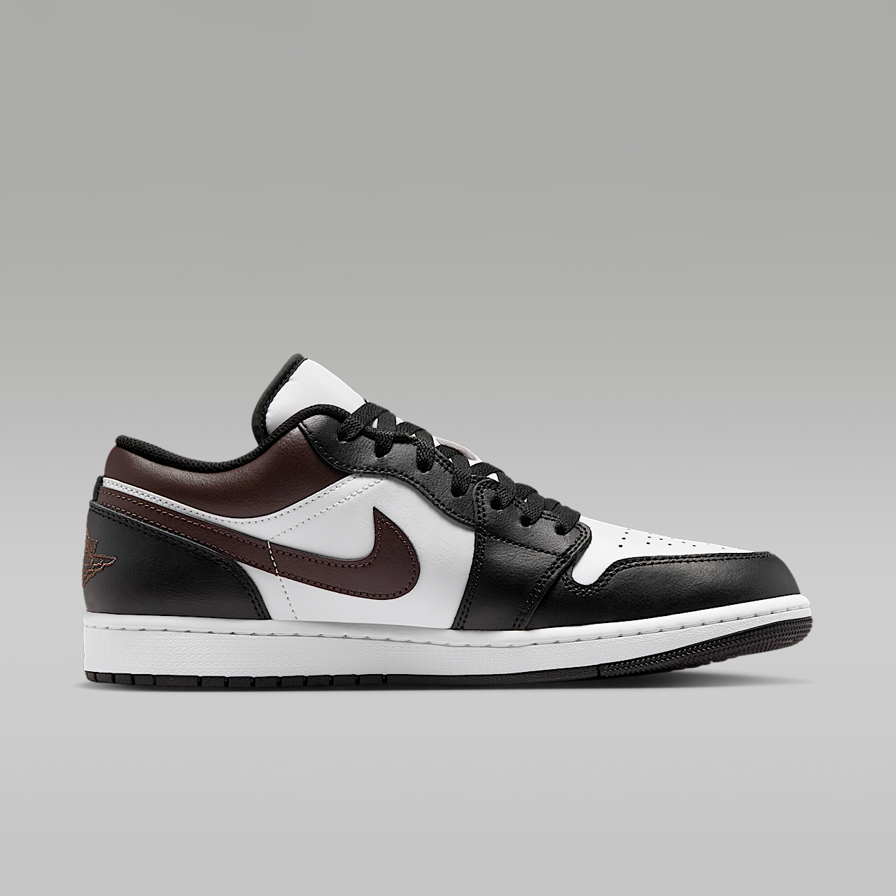 Nike Air Jordan 1 Low sneaker Zwart/Wit/Game Royal/Baroque Brown
