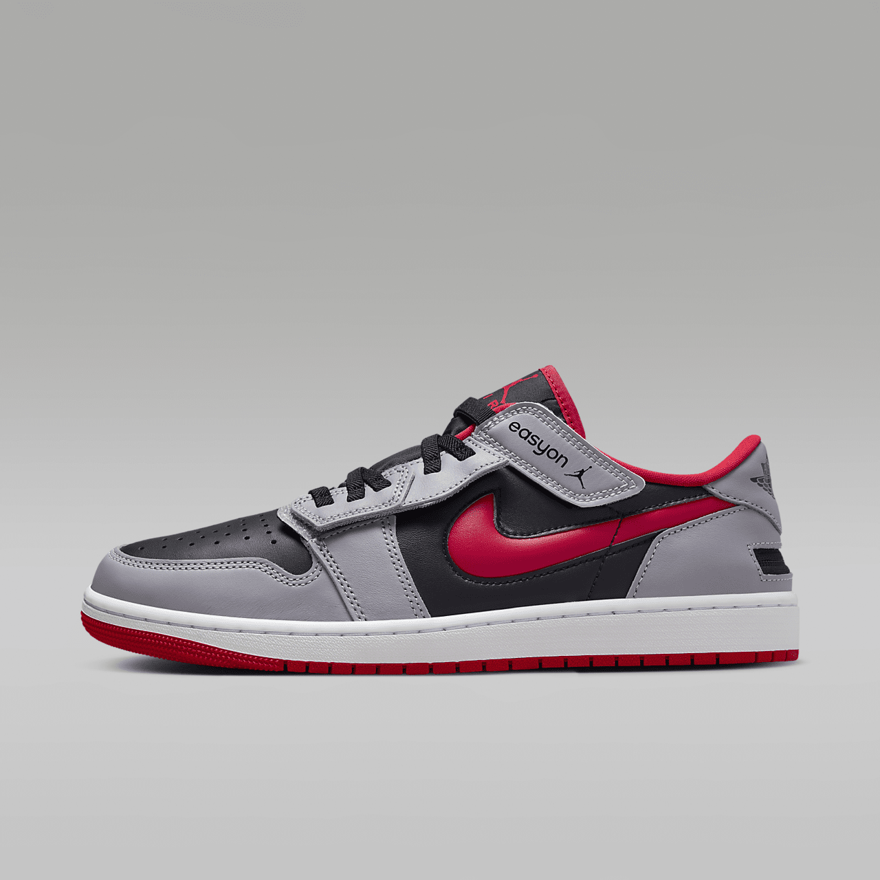 Nike Air Jordan 1 Low sneaker Zwart/Cement Grey/Wit/Fire Red