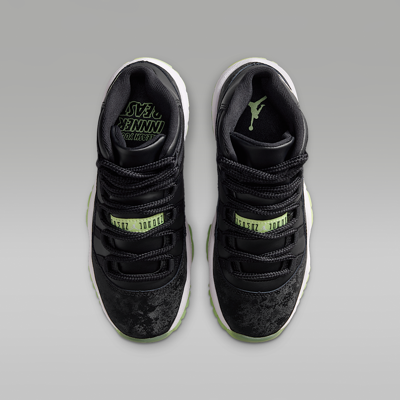 Nike Air Jordan 1 sneaker Zwart/Dark Raisin/Wit/Barely Volt