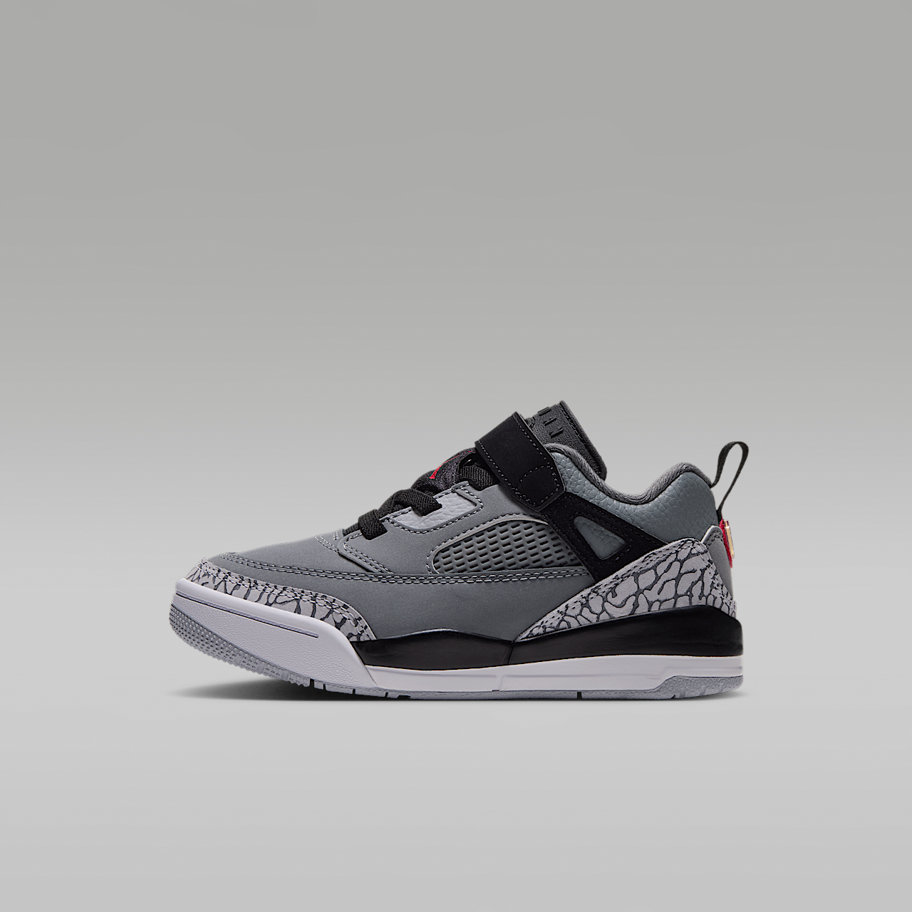 Nike Jordan Spizike Low sneaker Cool Grey/Zwart/Wolf Grey/University Red