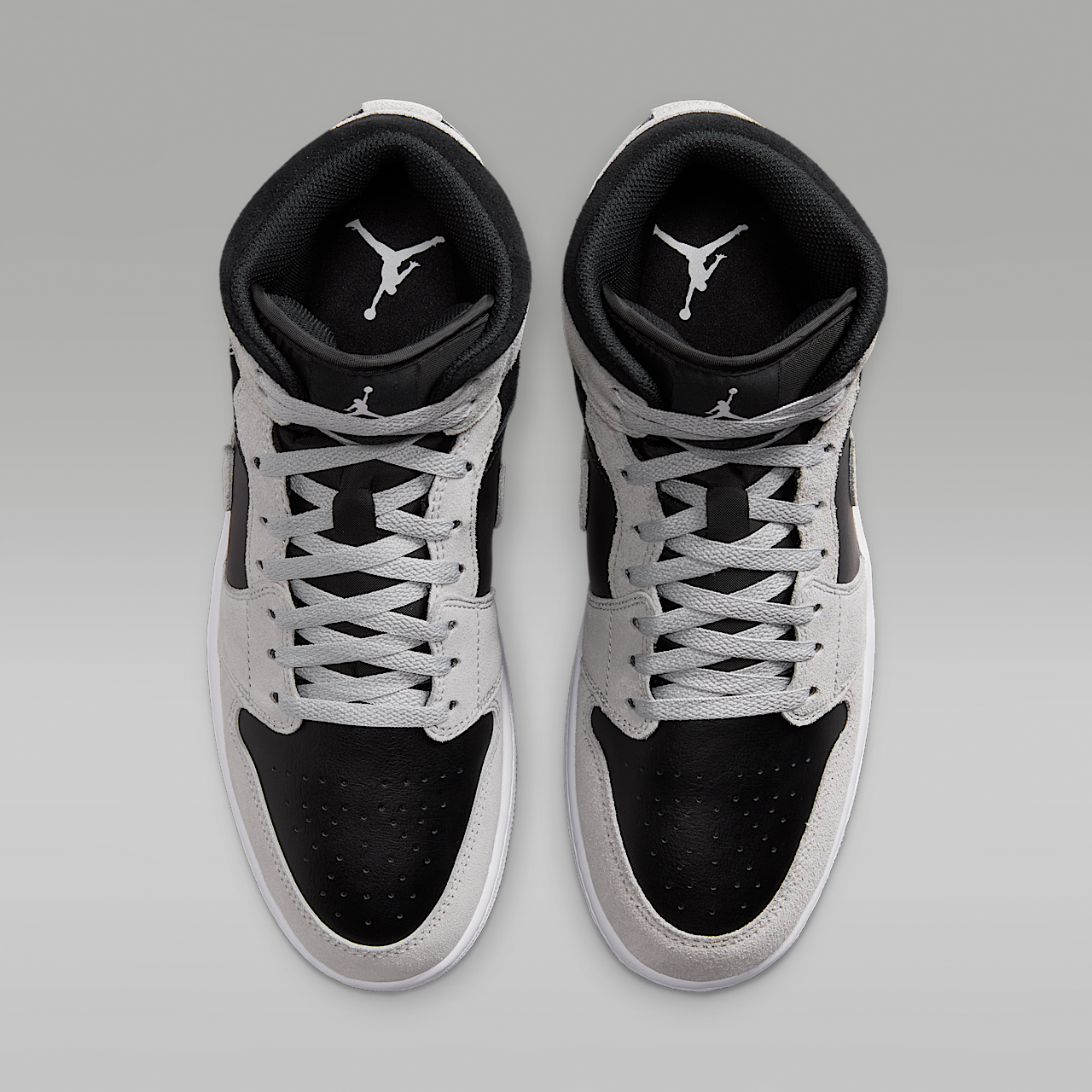 Nike Air Jordan 1 Mid sneaker Light Smoke Grey/Zwart/Wit