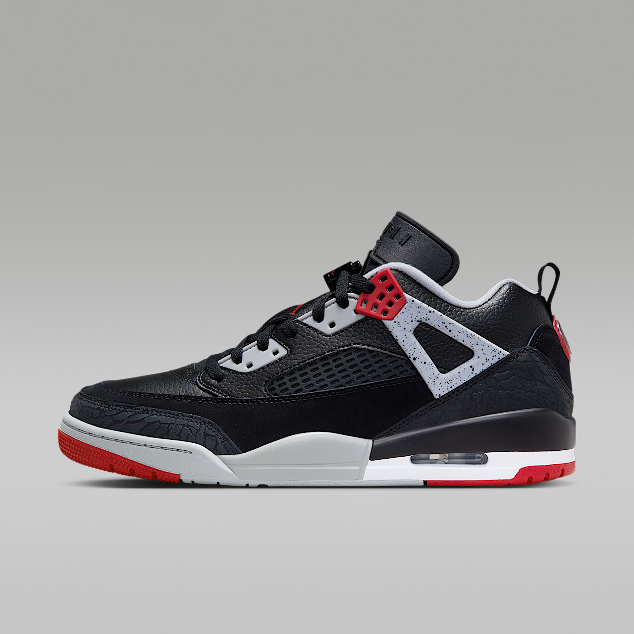 Nike Jordan Spizike Low sneaker Zwart/Wolf Grey/Wit/Gym Red