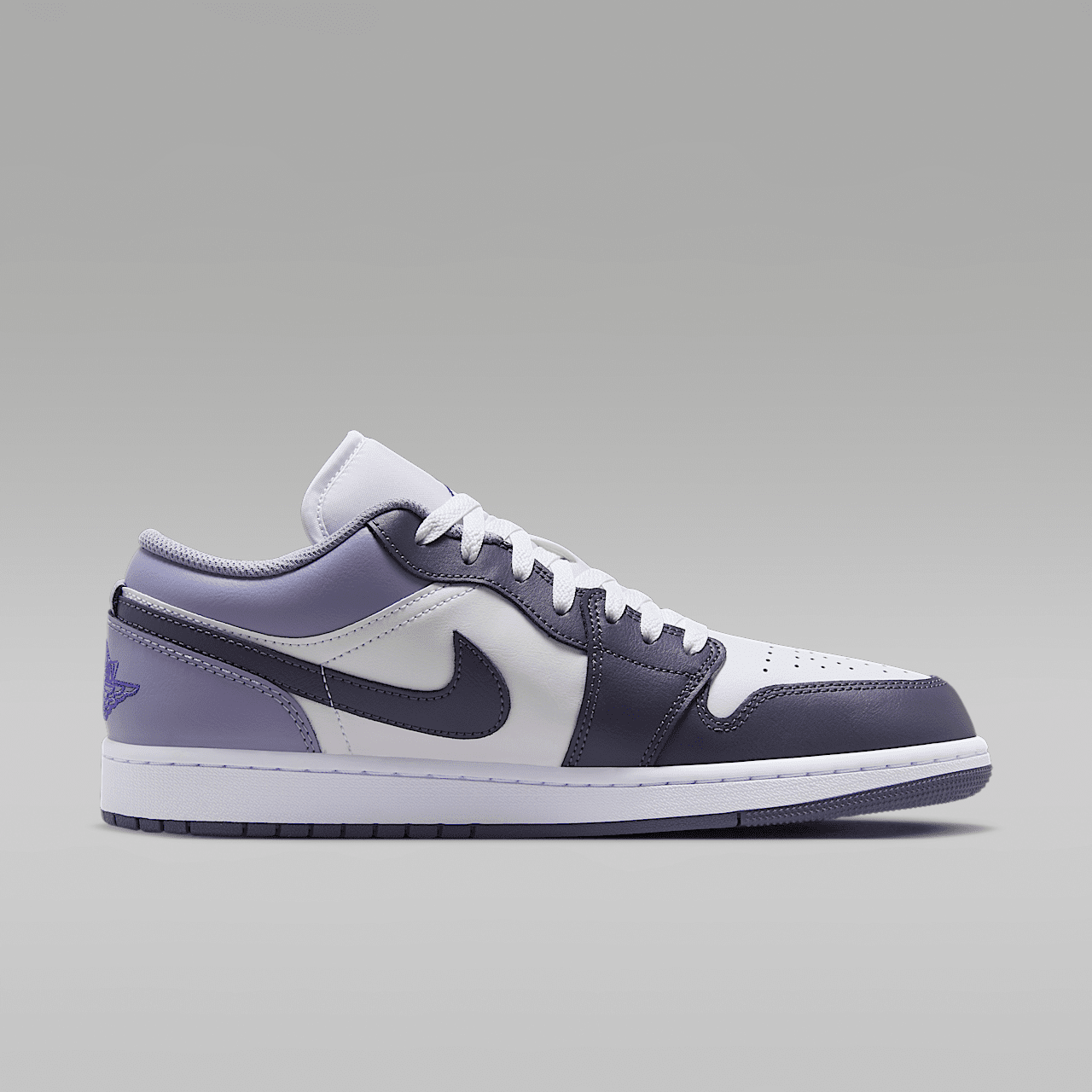 Nike Air Jordan 1 Low sneaker Wit/Dark Blue Grey/Purple Comet/Indigo Haze