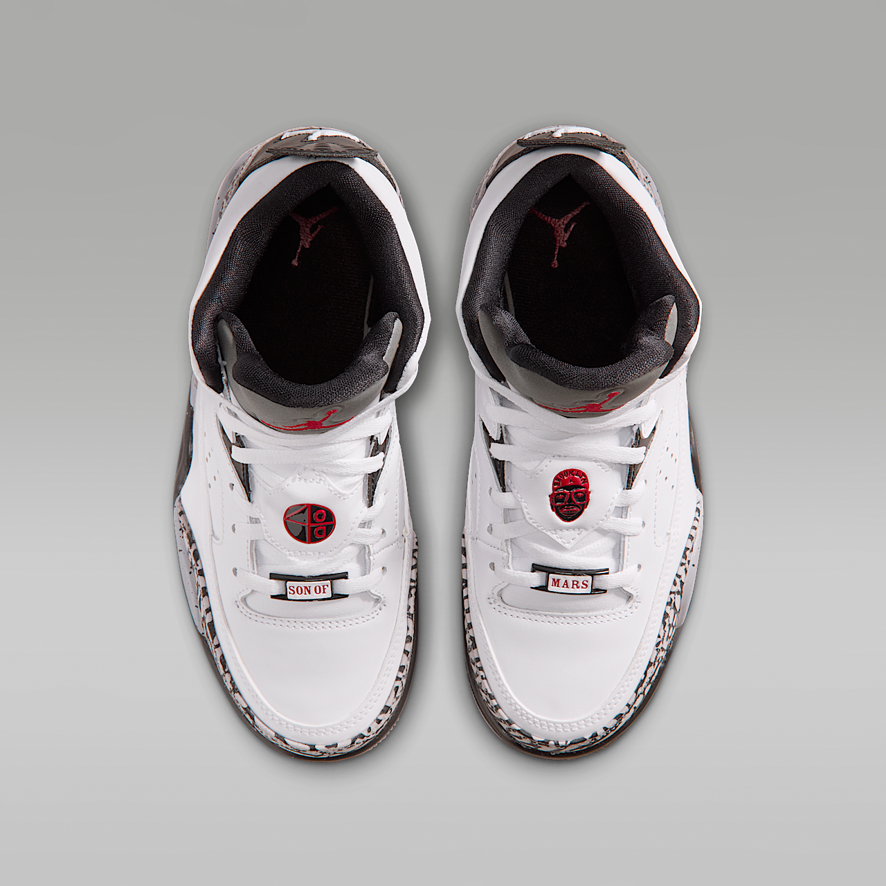 Nike  sneaker Wit/Zwart/Cement Grey/Gym Red