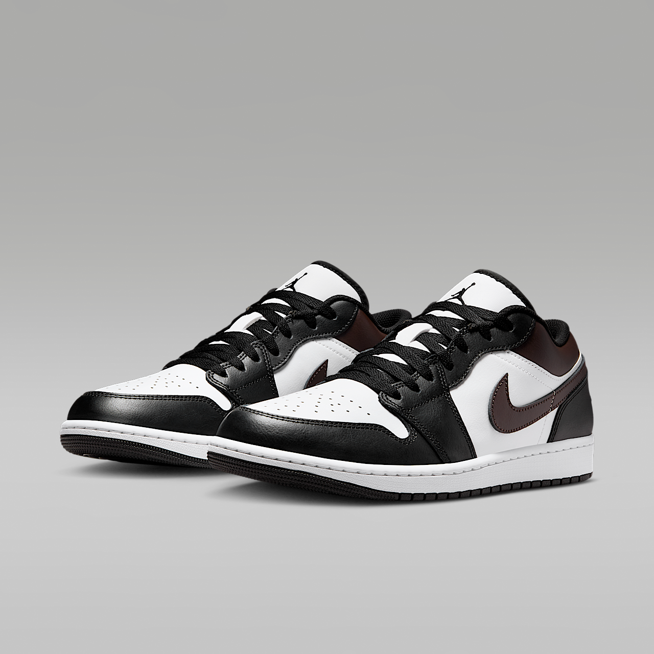 Nike Air Jordan 1 Low sneaker Zwart/Wit/Game Royal/Baroque Brown