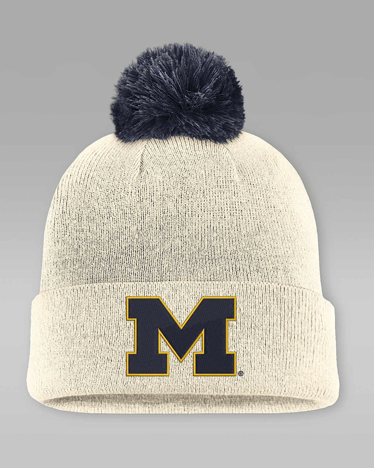 Женские  Michigan Campus Prep Script Jordan Brand College Cuffed Pom Beanie