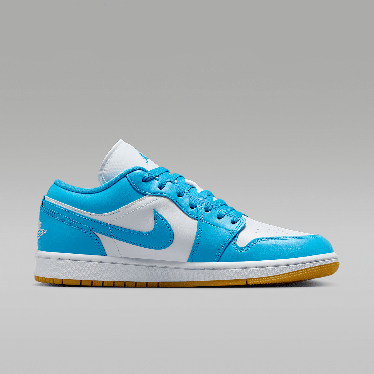 Nike Air Jordan 1 Low sneaker Wit/Gum Light Brown/Dark Powder Blue