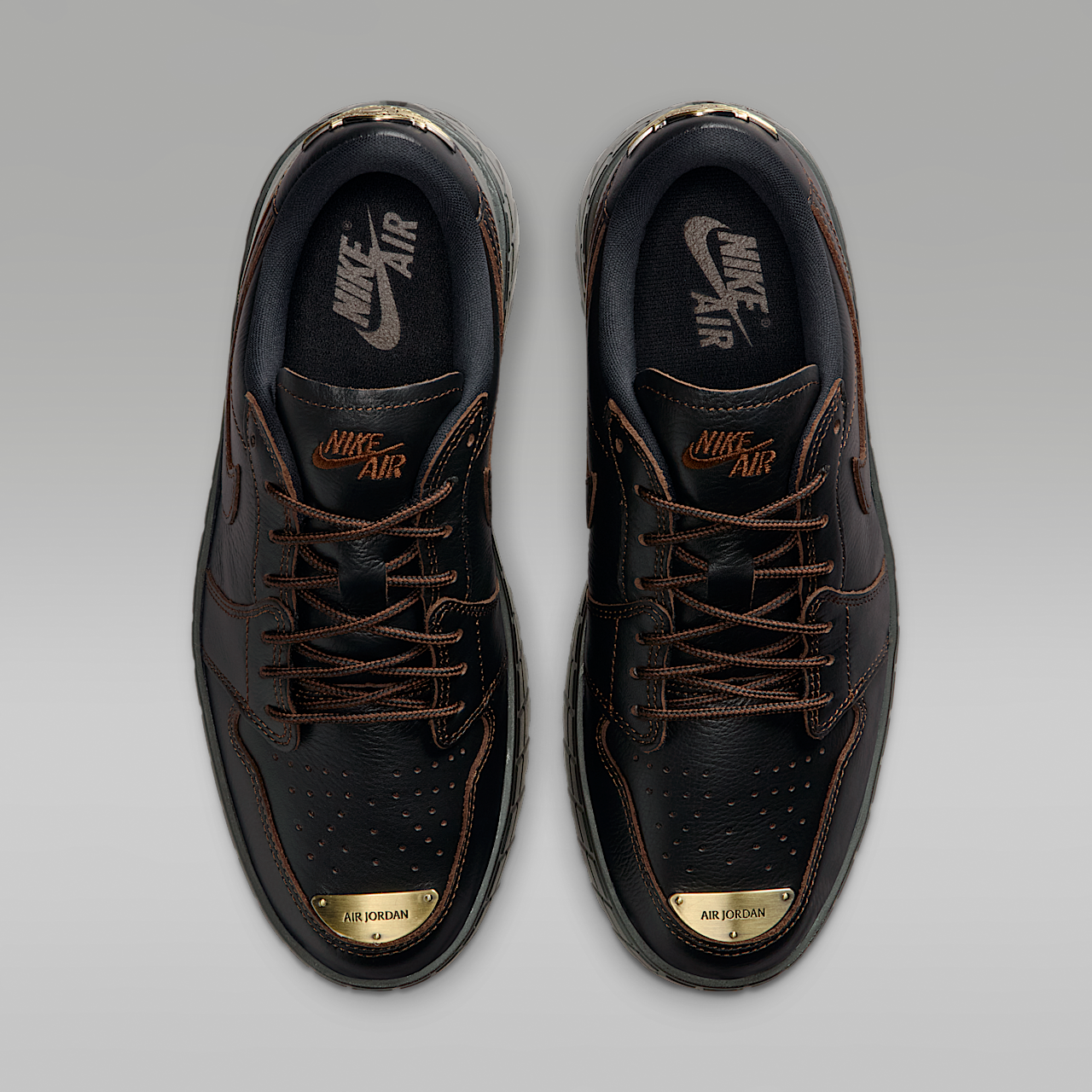 Nike Air Jordan 1 sneaker Zwart/Zwart/Cacao Wow