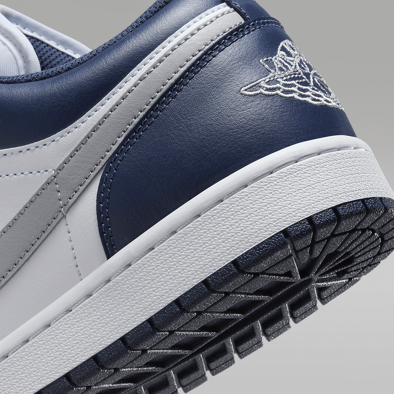 Nike Air Jordan 1 Low sneaker Wit/Midnight Navy/Wolf Grey