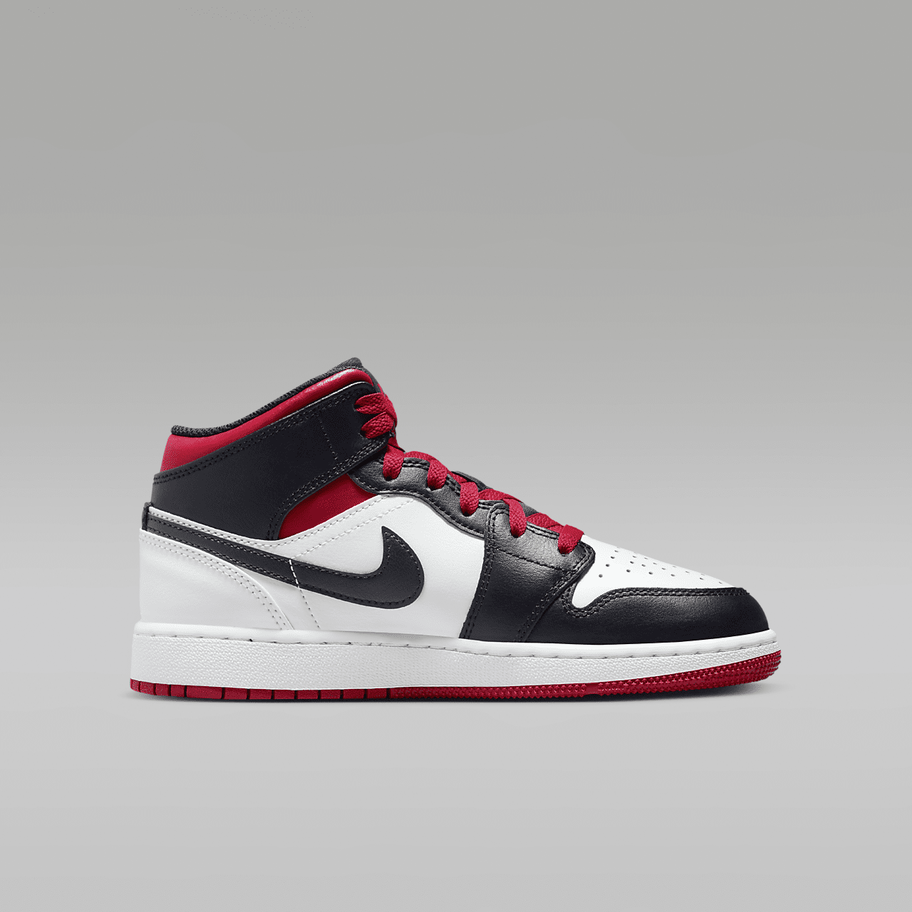Nike Air Jordan 1 Mid sneaker Wit/Zwart/Gym Red